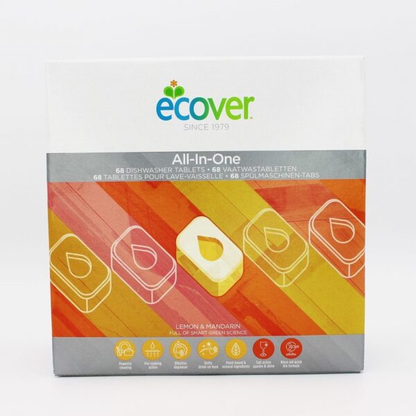 Ecover All In One Dishwasher Tablets (68s) - Organic to your door