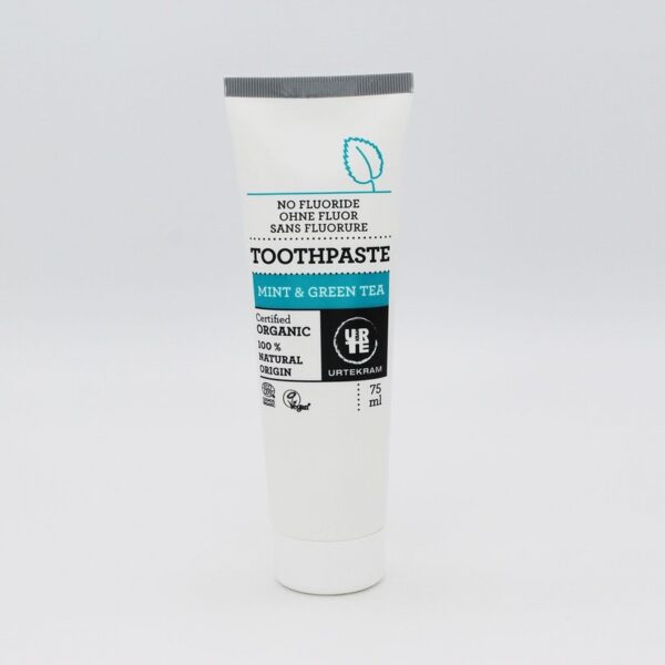 Urtekram Organic Toothpaste – Mint & Green Tea (75ml) - Organic to your door