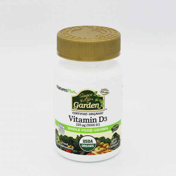 Natures Plus Source Of Life Garden Organic Vit D3 5000IU (60s) - Organic to your door