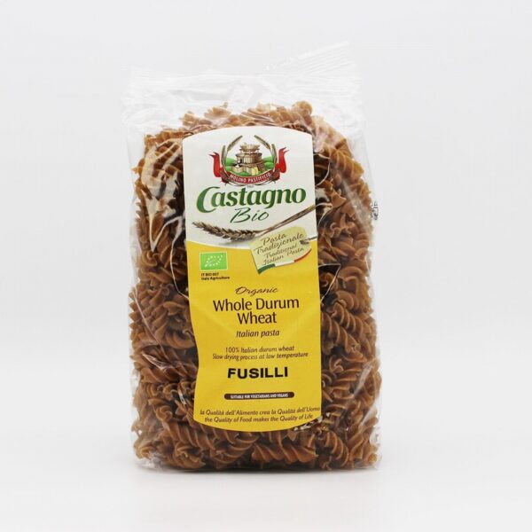 Castagno Organic Pasta – Fusilli Whole (500g) - Organic to your door