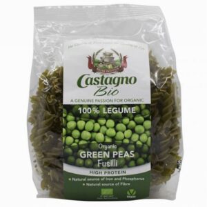 Castagno Organic Pasta – Green Peas Fusilli (250g) - Organic to your door