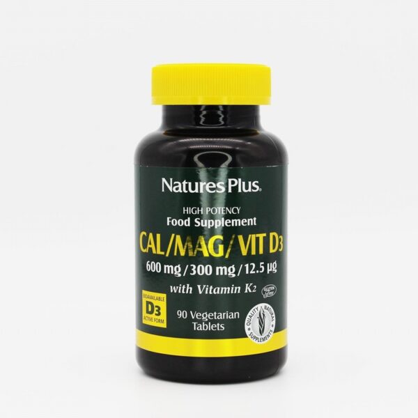 Natures Plus Cal/Mag/Vit D3/K2 (90s) - Organic to your door