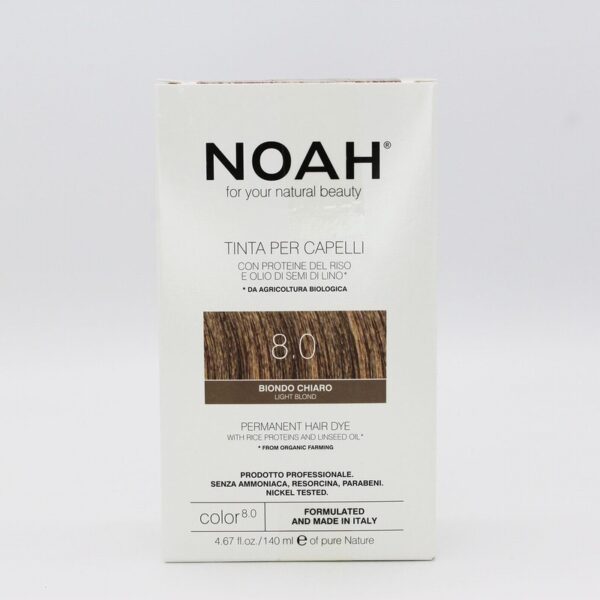 Noah Hair Colour – Light Blonde 8.0 (140ml) - Organic to your door