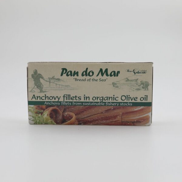 Pan do Mar Anchovies in Organic Olive Oil (50g) - Organic to your door