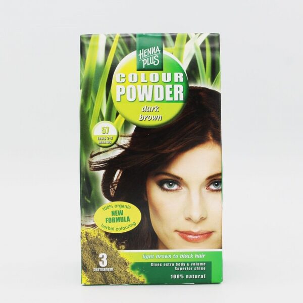 Henna Plus Dark Brown 57 (100g) - Organic to your door