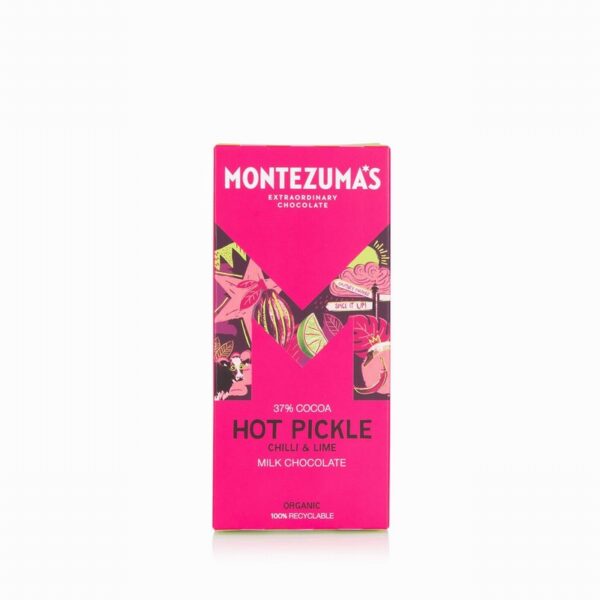 Montezuma Organic Milk Choc – Hot Pickle Chilli & Lime (90g) - Organic to your door