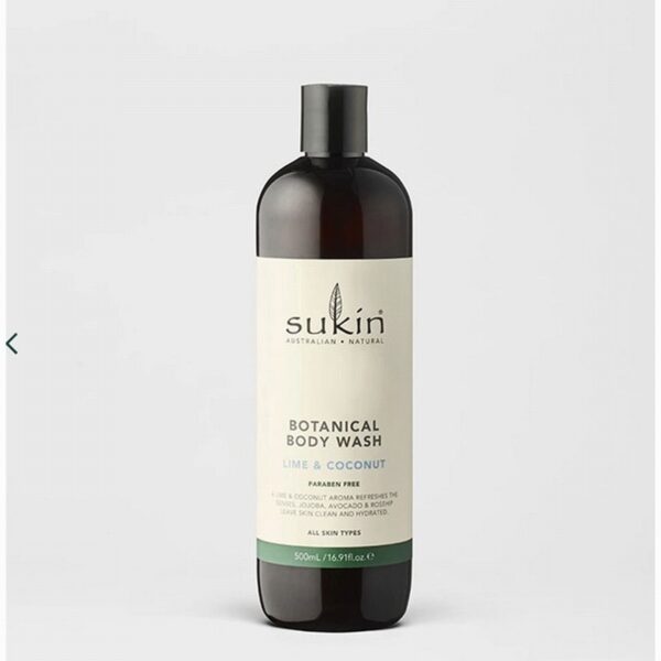 Sukin Botanical Body Wash – Coconut & Lime (500ml) - Organic to your door