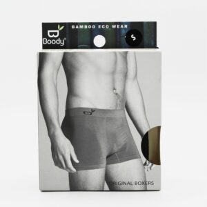 Boody Bamboo Clothing – Men’s Original Boxer – Black (Small) - Organic to your door