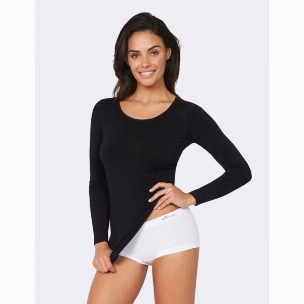 Long Sleeve Top – Black (Medium) - Organic to your door