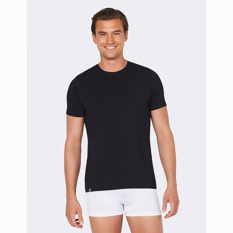 Crew Neck T-Shirt – Black (Large) - Organic to your door