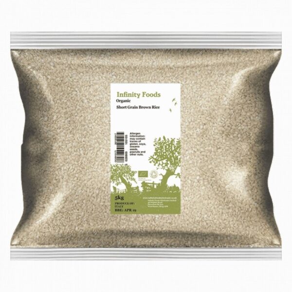 Infinity Organic Short Grain Brown Rice (5kg) - Organic to your door