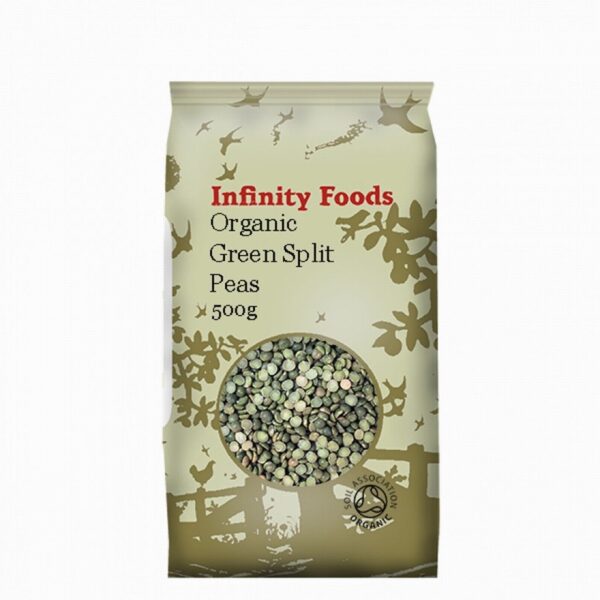 Infinity Organic Green Split Peas (500g) - Organic to your door