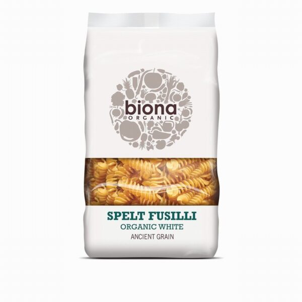 Organic White Spelt Fusilli (500g) - Organic to your door