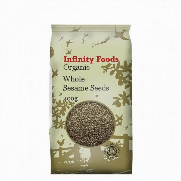 Infinity Organic Whole Sesame Seeds (400g) - Organic to your door