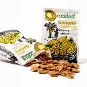 Tropical Wholefoods Chewy Banana Chips (150g) - Organic to your door