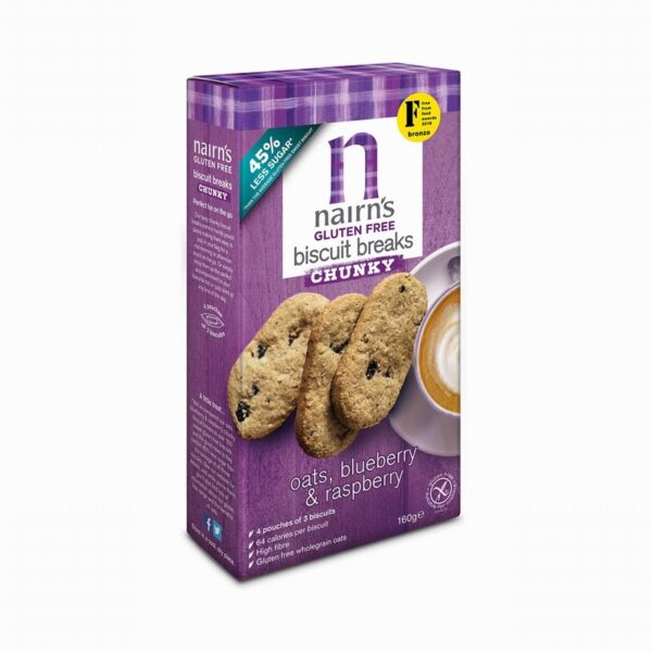 Nairns Gluten Free Chnky Bisc - Oat Bluebry&Raspbry (160g)