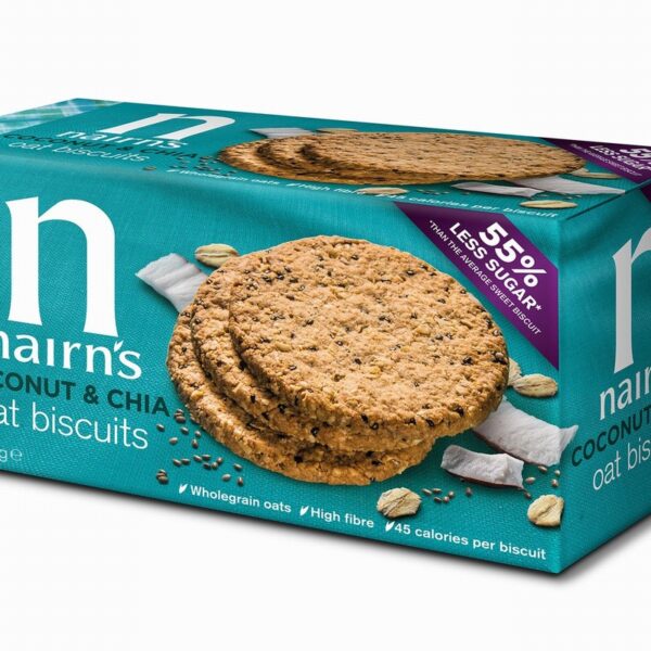 Nairns Coconut & Chia Biscuits (200g) - Organic to your door