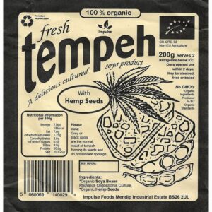 Impulse Foods Organic Tempeh – Hemp (200g) - Organic to your door
