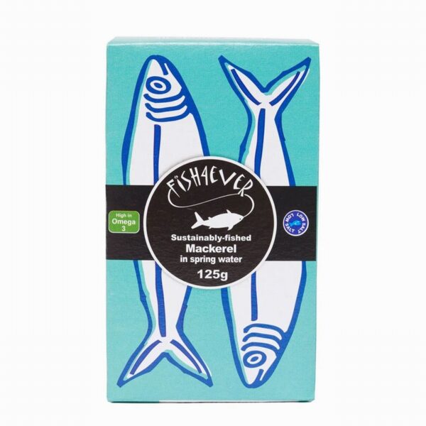 Fish 4 Ever Mackerel in Water (125g) - Organic to your door