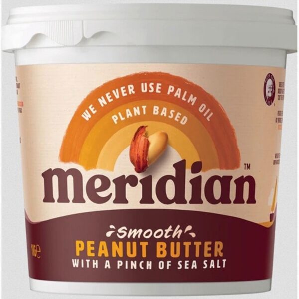 Meridian Peanut Butter – Smooth with Salt (1kg) - Organic to your door