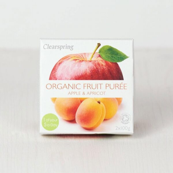 Clearspring Organic Fruit Puree – Apple & Apricot (2x100g) - Organic to your door