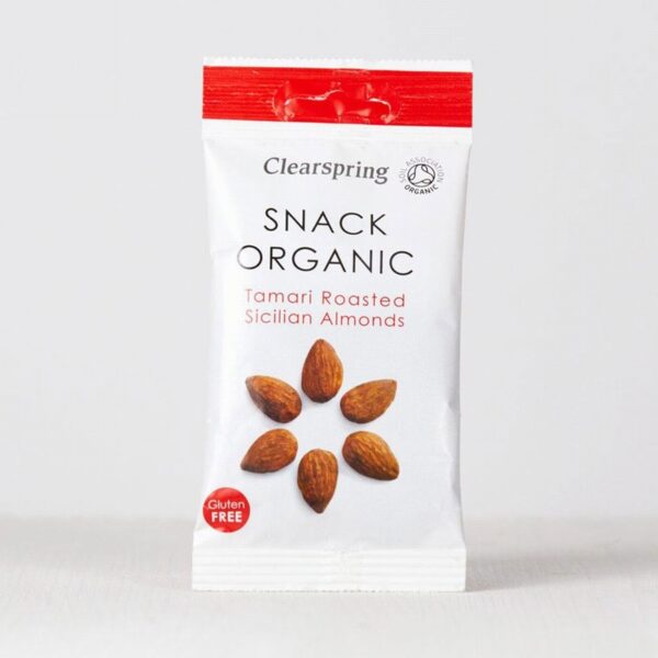 Clearspring Organic Tamari Roasted Silician Almonds (30g) - Organic to your door