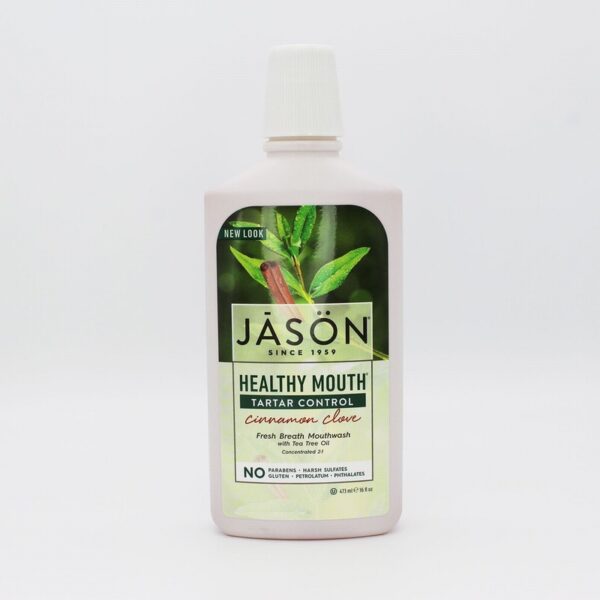 Jason Healthy Mouth® Tartar Control Cinn Clove Mouthwash (473ml) - Organic to your door