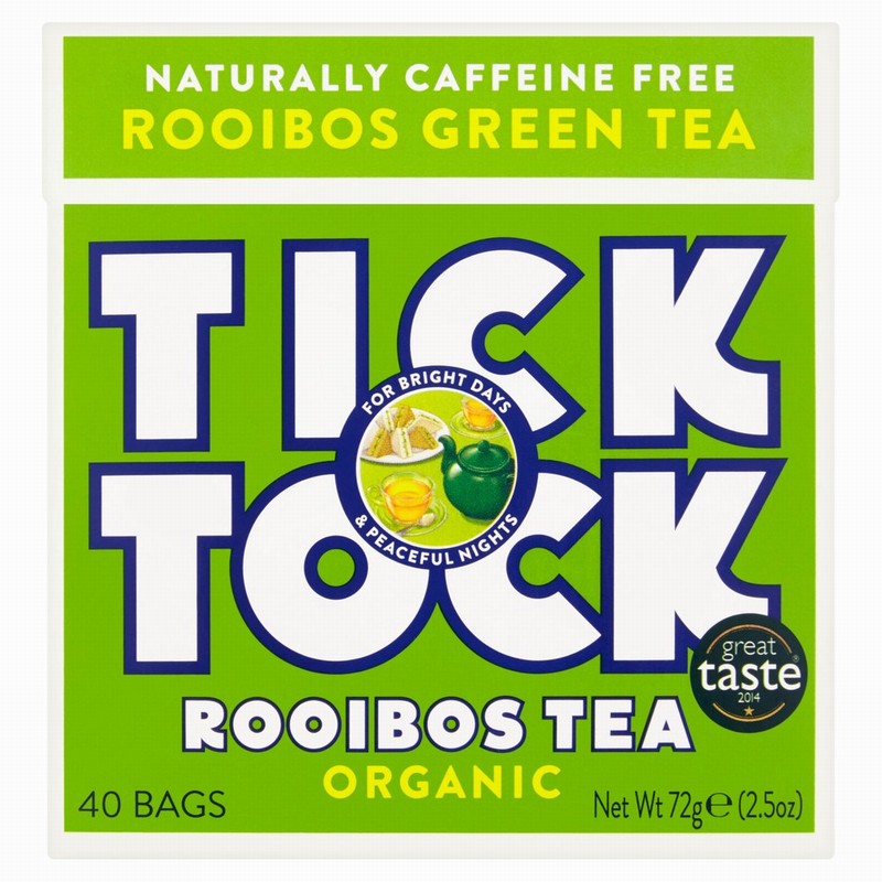 Tick Tock Organic Green Rooibos Tea (40s) - Organic to your door