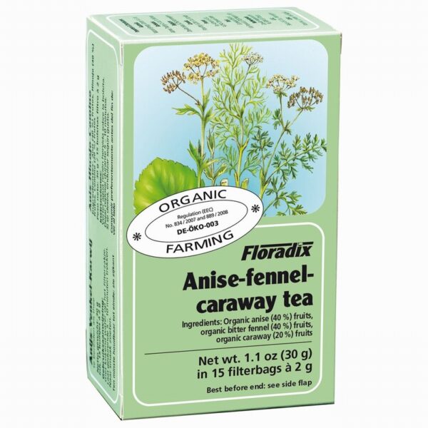 Salus Floradix Organic Tea – Anise Fennel Caraway (15s) - Organic to your door