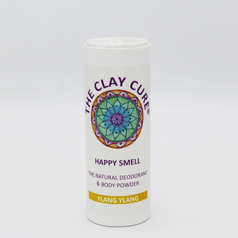Clay Cure Happy Smell Deodorant Powder – Ylang Ylang (75g) - Organic to your door