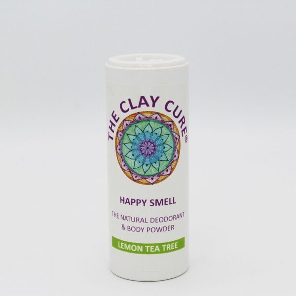 Clay Cure Happy Smell Deodorant Powder – Lemon & Tea Tree (75g) - Organic to your door