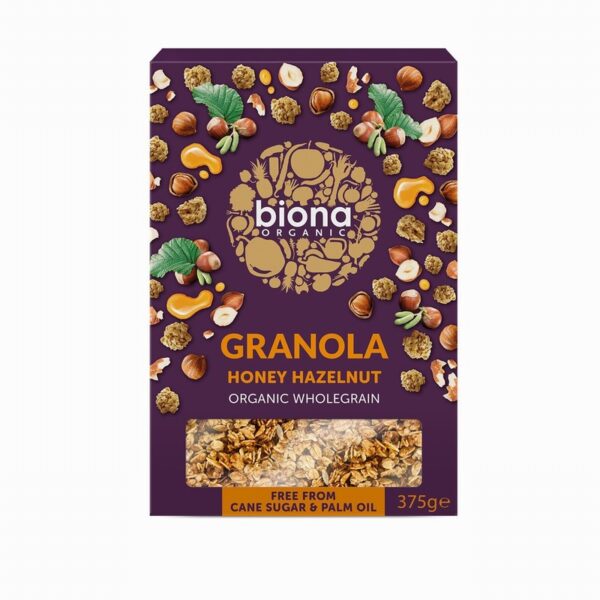 Organic Honey Hazelnut Granola (375g) - Organic to your door