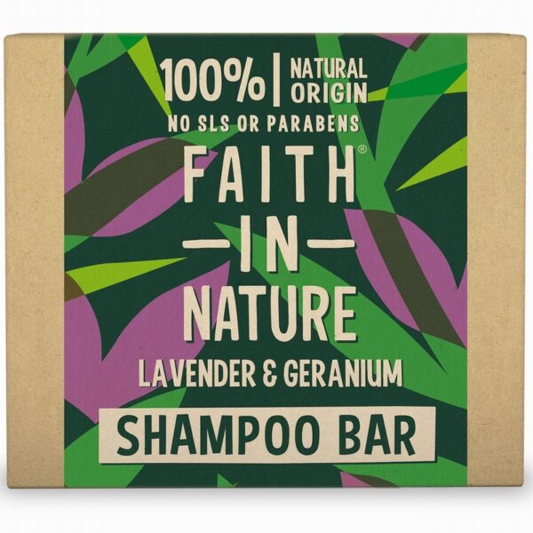 Faith In Nature Shampoo Bar – Lavender & Geranium (85g) - Organic to your door