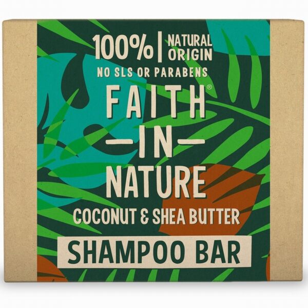 Faith In Nature Shampoo Bar – Coconut & Shea (85g) - Organic to your door