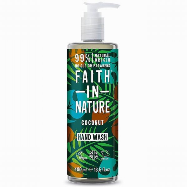 Faith In Nature Hand Wash – Coconut (400ml) - Organic to your door