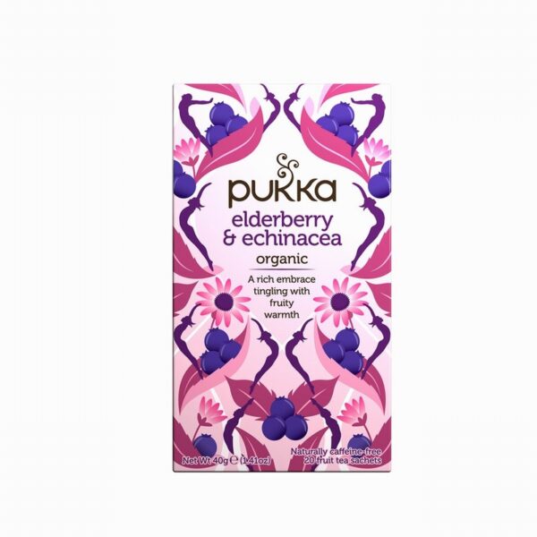 Pukka Organic Tea – Elderberry & Echinacea (20s) - Organic to your door