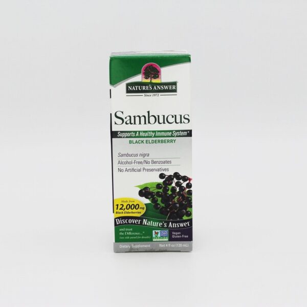 Natures Answer Sambucus Black Elderberry (120ml) - Organic to your door