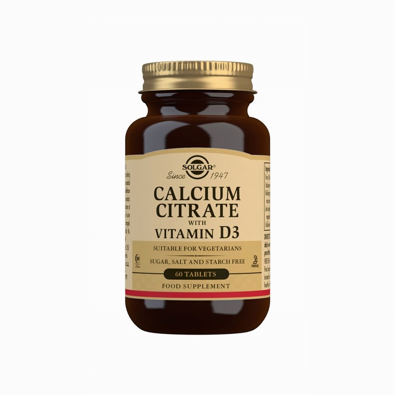Solgar Calcium Citrate with Vitamin D3 (60s) - Organic to your door