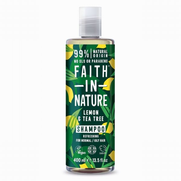 Faith In Nature Shampoo – Lemon & Tea Tree (400ml) - Organic to your door