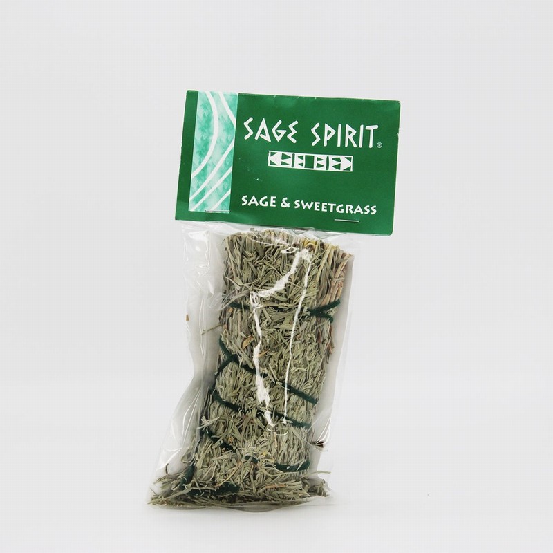 Sage Spirit Smudge Sticks – Sage/Sweetgrass (1) - Organic to your door