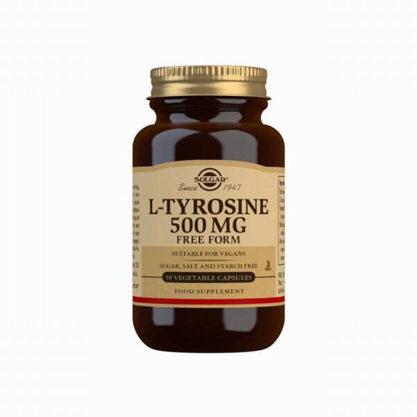 Solgar L-Tyrosine 500mg (50s) - Organic to your door