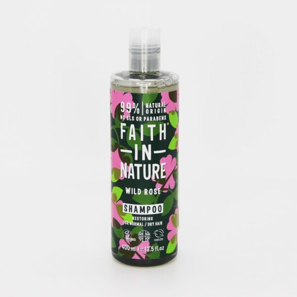 Faith In Nature Shampoo – Wild Rose (400ml) - Organic to your door