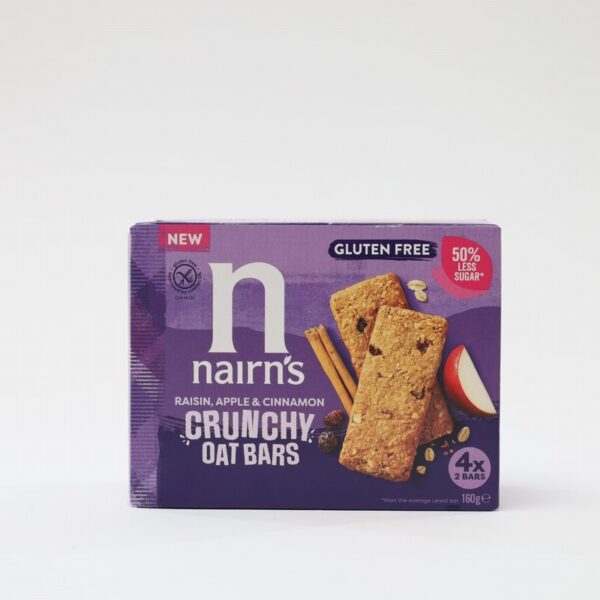 Nairns Raisin & Cinnamon Bars (4pack) - Organic to your door