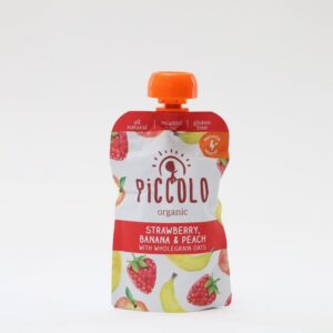 Piccolo Organic Banana Strawberry & Peach with Oats (100g) - Organic to your door