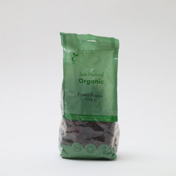 Just Natural Organic Pitted Prunes (500g) - Organic to your door