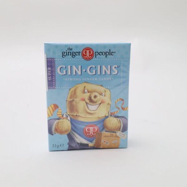 GinGins Strong Ginger Candy Box (31g) - Organic to your door