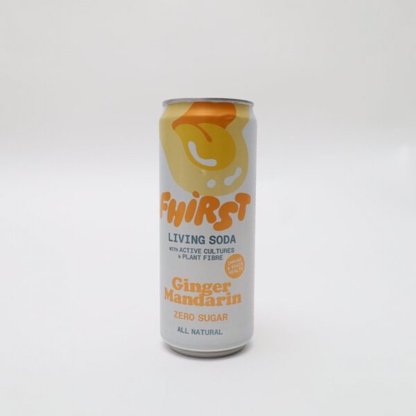 Fhirst Ginger Mandarin Living Soda (330ml) - Organic to your door