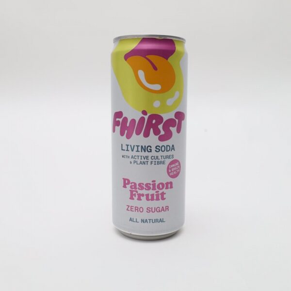 Fhirst Passion Fruit Living Soda (330ml) - Organic to your door