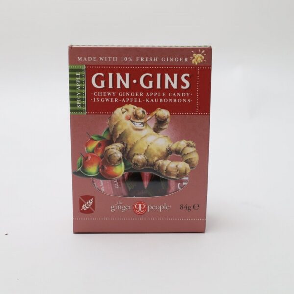 GinGins Chewy Ginger Apple Candy Box (84g) - Organic to your door