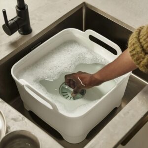 Joseph & Joseph Wash&Drain™ Washing-up Bowl – Stone/Sage - Organic to your door